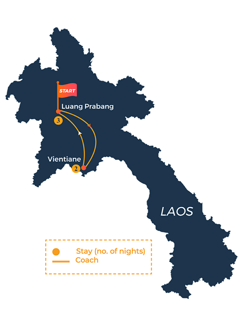 Focus Travel Map Laos